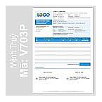 Mẫu hóa đơn mệnh Thủy (Mã: V703P)